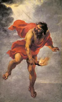 Stampe di Promete portando fuoco, di Giannandrea Cartwright non è chiaro ma forse si riferisce a Jan van Eyck o anche al pittore fiamantino Jan Cossiers Jan Cossiers Stampe: Prometeo portando fuoco