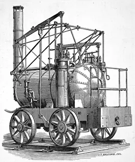 Steam Engine History Stampe: Puffing Billy engine