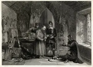 English Civil War Images Stampe: Puritans in Monastery