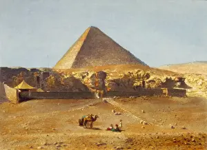 Egypt Desert Landscape Stampe: Pyramide de Cheops