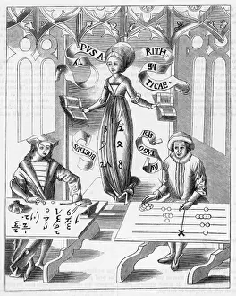 Pythagoras Philosopher Stampe: Pythagoras & Boethius