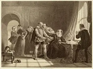 Loch Leven Castle History Stampe: Queen of Scots Abdicates