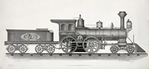 Railway Locomotive Stampe: Railroad engine