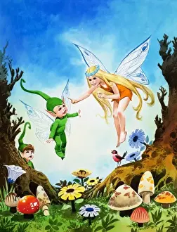 Whimsical Fairy Illustrations Stampe: The Rainbow Pixie