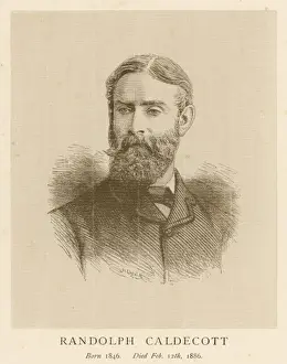 Stampe di Randolph Caldecott illustratore e artista umoristico Randolph Caldecott Stampe: Randolfo Caledcott