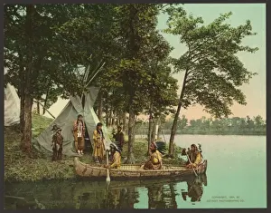 Coloured Photochrom Photographs Stampe: The return of the hunters