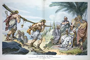 William Jennings Bryan Cartoon Stampe: The return of the scouts