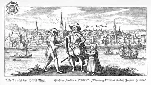 Lettonia Stampe: Riga nel 1700