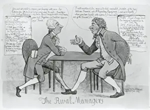 British Political Satire Stampe: The rival managers