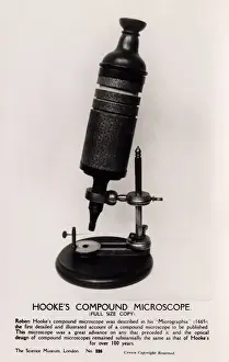 Stampe di Riproduzione a grandezza naturale del microscopio composto di Robert Hooke - conservato al Science Museum, Londra Robert Hooke Stampe: Il Microscopio di Robert Hooke.