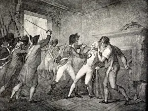 French Revolution Events Stampe: Robespierre Arrested