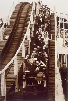 Vintage Fairground Rides Stampe: Rollercoaster