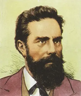 German Physicist History Stampe: Rontgen / Colour