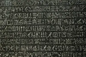 Ancient Egyptian Hieroglyphics Stampe: The Rosetta Stone. Hieroglyphical scripture