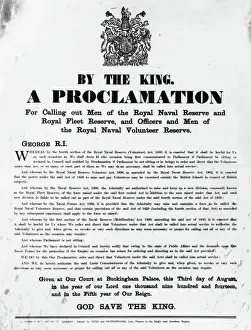 Reclutamento Stampe: Proclamazione reale del 1914
