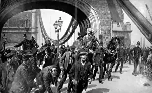 Tower Bridge History Stampe: Running the blockade