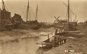 Vintage Sailing Boats Stampe: Rye Harbour