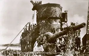 World War II Naval History Stampe: Salvaged Destroyer