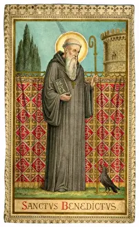 Christian Iconography Prints Stampe: Sanctus Benedictus