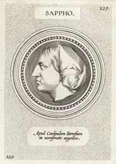 Sappho Greek Poet Stampe: Sappho / Head