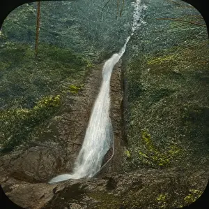 Victorian Lantern Slides Stampe: Scenery of Devon - Waterfall