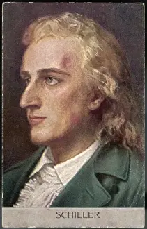 Stampe di Scrittore tedesco Giovanni Cristiano Federico Nato nel 1759 e morto nel 1805 Friedrich Schiller Stampe: Carta di Schiller