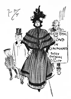 Victorian Social Commentary Stampe: The Second in Command - Mr and Mrs Binks
