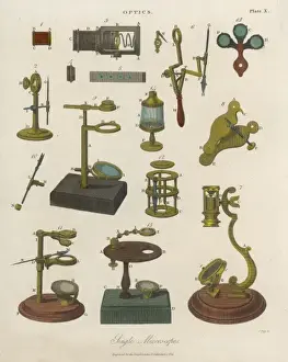 Historical Scientific Instruments Stampe: Selection of Microscopes