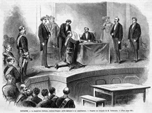 Historical Figures Of Spain Stampe: Serrano Accepts