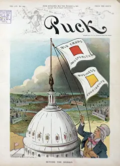 Vintage Cartoon Art Stampe: Setting the signals