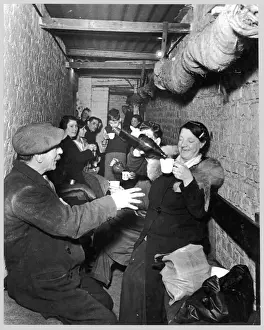 The Blitz London Stampe: Sheltering Underground
