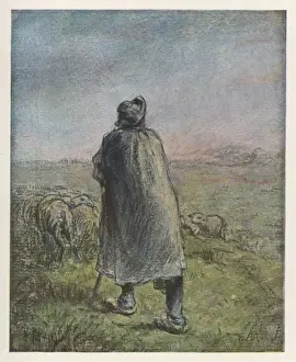 Shepherd Artwork Stampe: Shepherd (Millet)