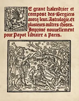French Countryside Paintings Stampe: Shepherds in the Fields