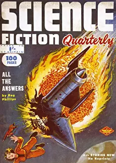 Retro Science Fiction Magazines Stampe: Silent Partner / Sci-Fi