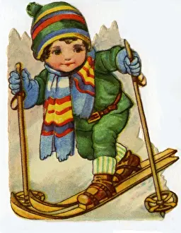 Vintage Skiing Images Stampe: Skiing