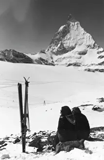 Alpine Landscape Photography Stampe: Skiing Break