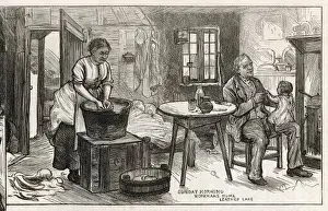 Victorian London Slums Stampe: Social Scenes / C19 Slums