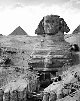 North African Heritage Sites Stampe: Sphinx and pyramids, Egypt