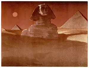 Egyptian Sphinx Stampe: Sphinx at Sunset