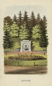 Spring Garden Scene Stampe: Spring