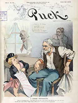 Puck Magazine Art Stampe: A strike preventive