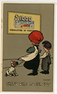 Sunlight Soap Advert Stampe: Sunlight Soap advertising insert