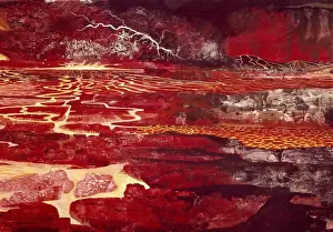 Historical Landscape Art Stampe: Surface of the early Earth