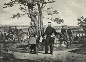 General Robert E Lee Stampe: The surrender of General Lee