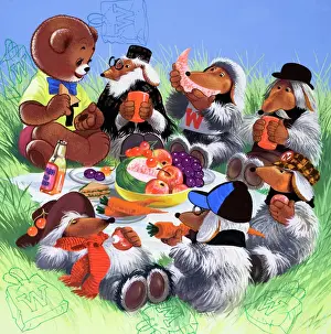 Teddy Bear Illustration Stampe: Teddy Bear (with hidden objects)