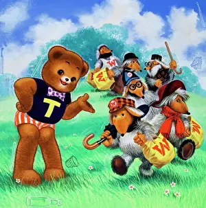 Teddy Bear Illustration Stampe: Teddy Bear (with hidden objects)
