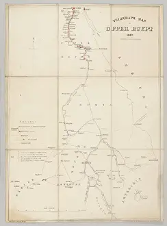 Mappa Stampe: Mappa telegrafica dell'Egitto Superiore.