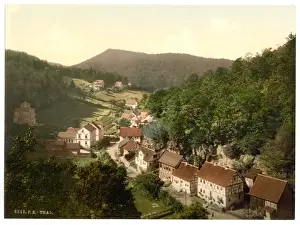 Picturesque German Landscapes Stampe: Thal, from Aussichtstemple, Thuringia, Germany