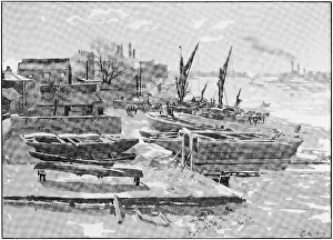 Thames River England Stampe: Thames at Hammersmith
