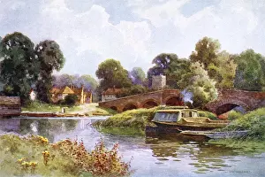 English Countryside Scenes 1910s Stampe: Thames / Sonning C1910
